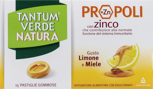 Tantum Verde Natura Limone e Miele 15 Pastiglie Gommose