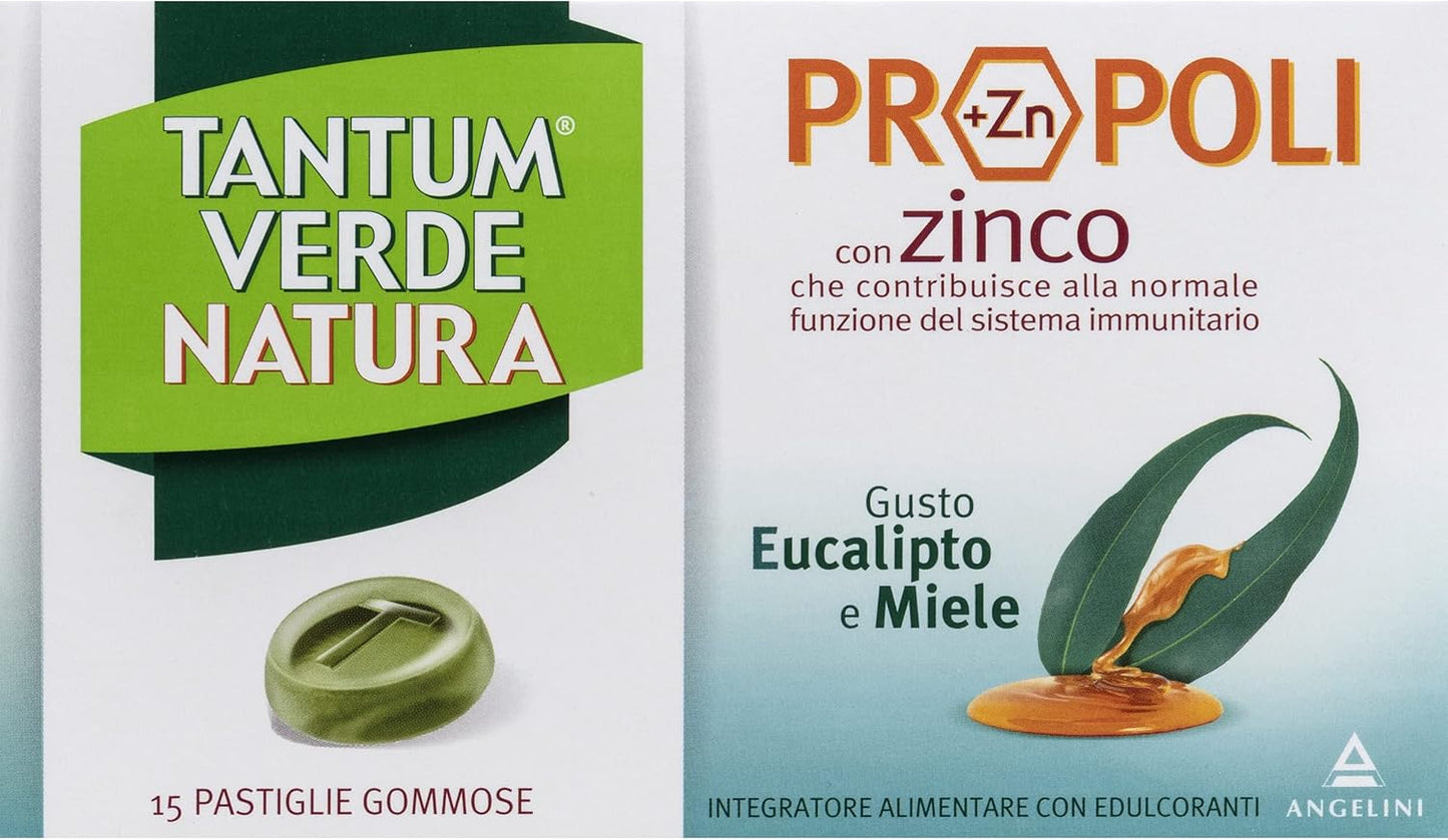 Tantum Verde Natura Eucalipto e Miele 15 Pastiglie Gommose