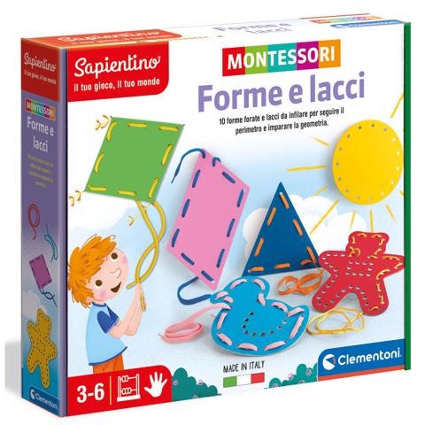 CLEMENTONI SAPIENTINO MONTESSORI FORME E LACCI