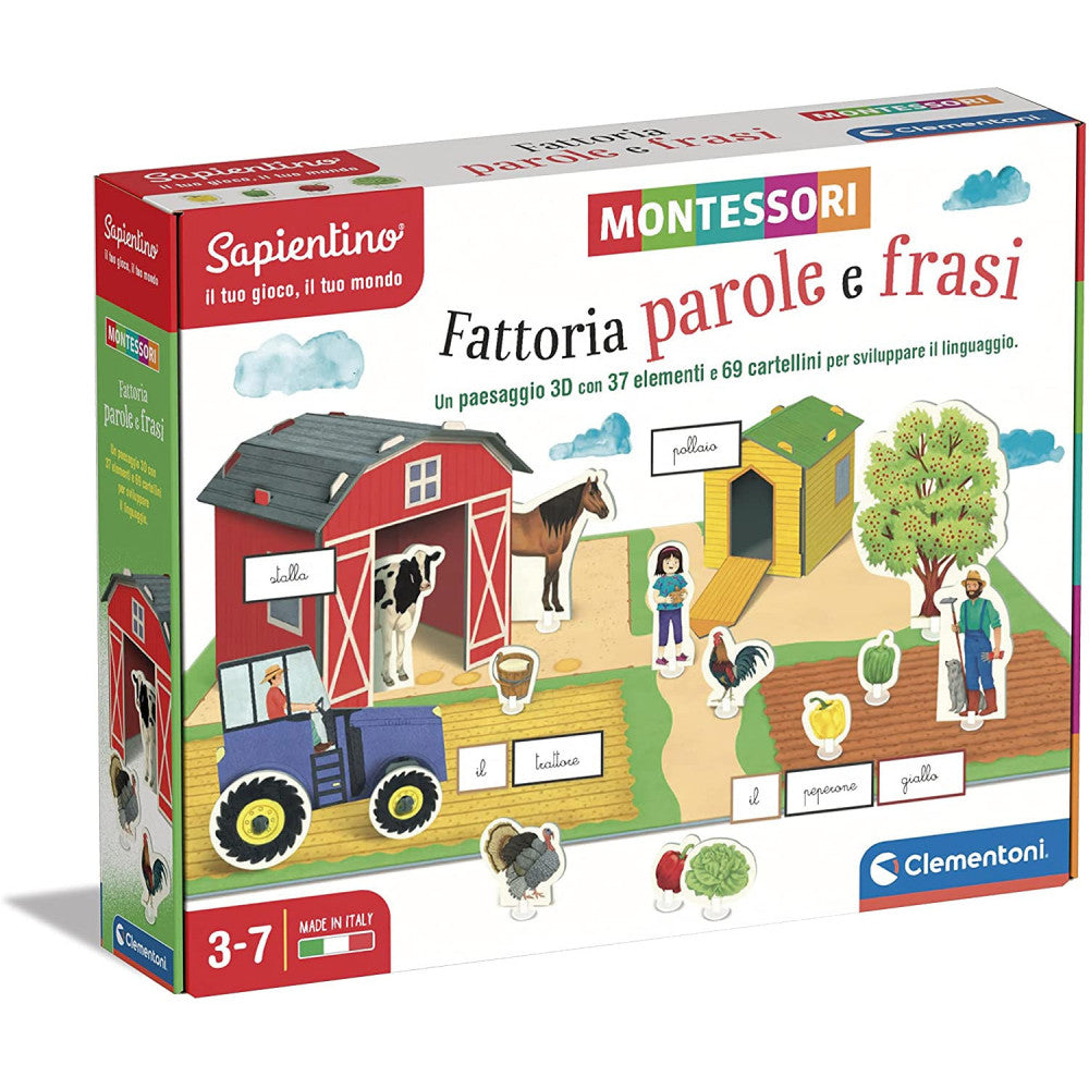 CLEMENTONI SAPIENTINO MONTESSORI FATTORIA PAROLE E FRASI