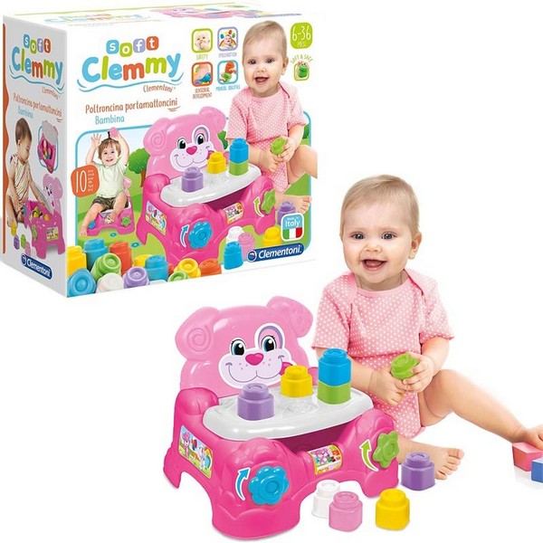 CLEMENTONI SOFT CLEMMY POLTRONCINA PORTAMATTONCINI CAGNOLINA