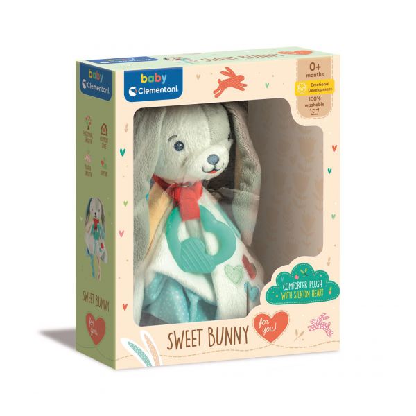 BABY CLEMENTONI SWEET BUNNY COMFORTER PLUSH