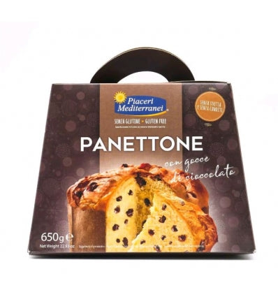 PIACERI MEDITERRANEI PANETTONE CON GOCCE DI CIOCCOLATO 650 GRAMMI