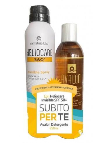 HELIOCARE INVISIBLE SPRAY SPF 50+ 200ML + AVALON DETERGENTE FLUIDO 250ML