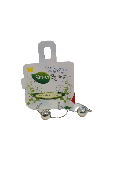 FARMA BIJOUX ORECCHINO CERCHIO SFERE LIGHT SILVER