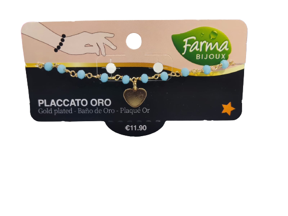 FARMA BIJOUX BRACCIALE ORO PIETRE TURCHESI