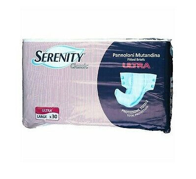 SERENITY PANNOLONE MUTANDINA CLASSICO ULTRA CON ALOE TAGLIA L 30 PEZZI
