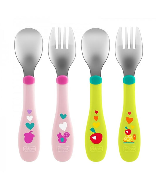 CHICCO 1 COPPIA POSATE INOX 18+ MESI