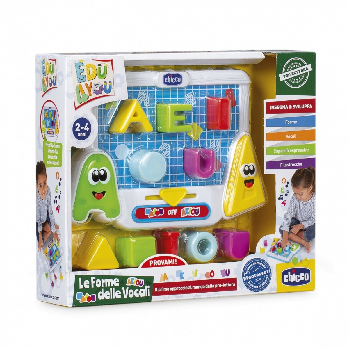 CHICCO GIOCO LE FORME DELLE VOCALI