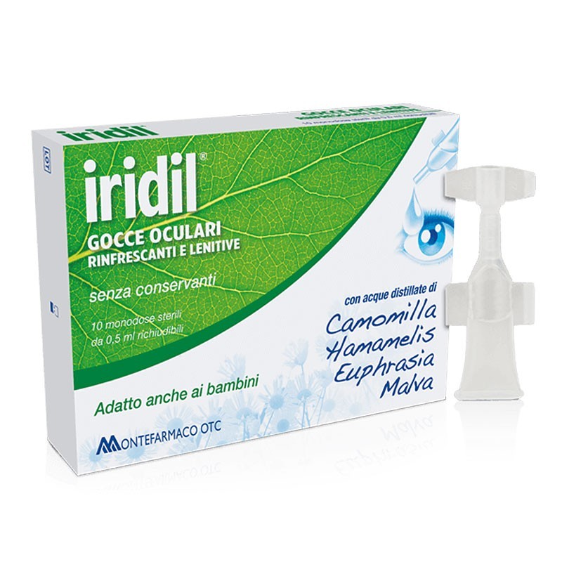 IRIDIL GOCCE OCULARI 10 FLACONCINI MONODOSE 0,5ML - DISPOSITIVO MEDICO CE