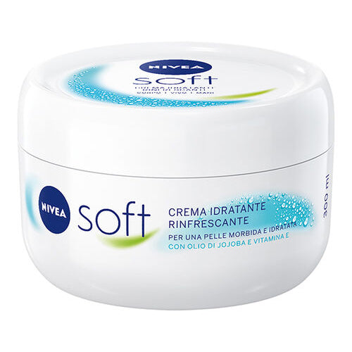 Nivea Soft Crema Idratante Corpo Viso Mani Multiuso Con Vitamina E E Olio Di Jojoba 300ml