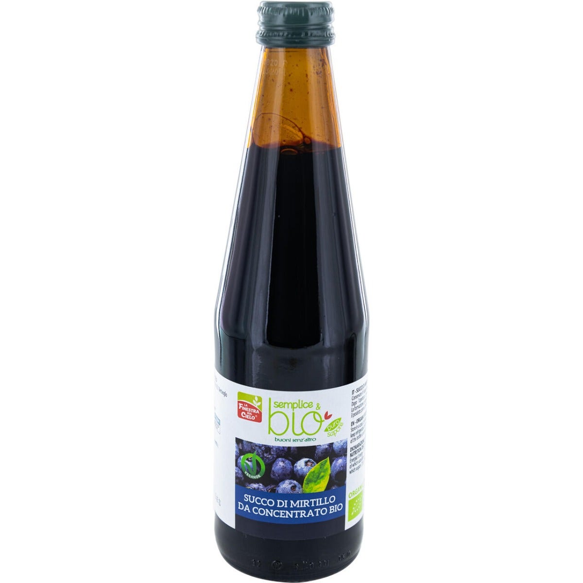 La Finestra Sul Cielo Succo Di Mirtillo Concentrato Bio Senza Zuccheri Aggiunti 330ml