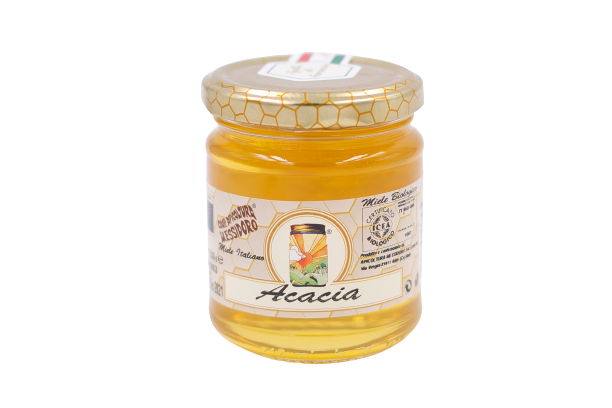 MIELE ACACIA 250 GRAMMI APICOLTURA MESSIDORO
