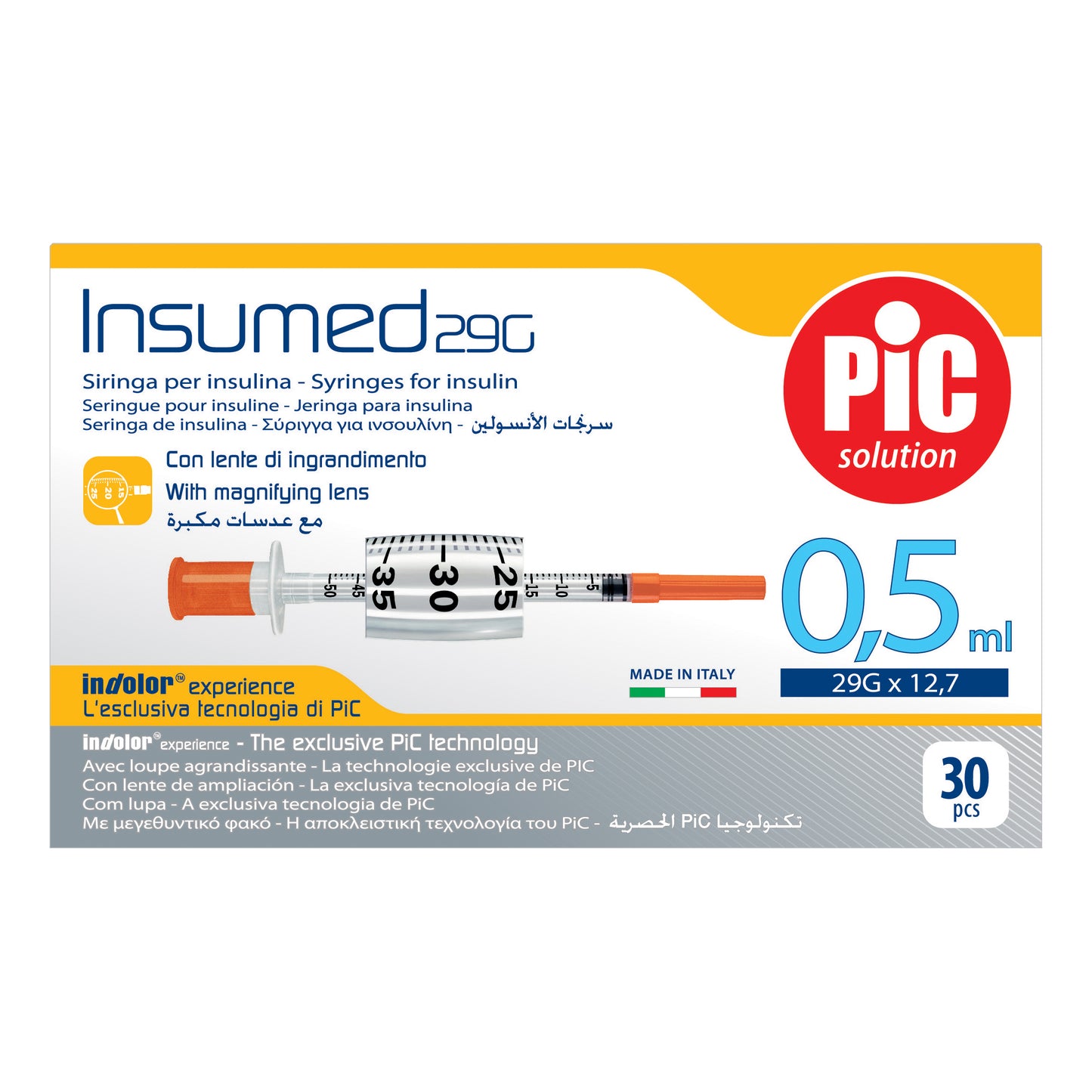SIR PIC INS 0,5ML 30P G29X12,7M