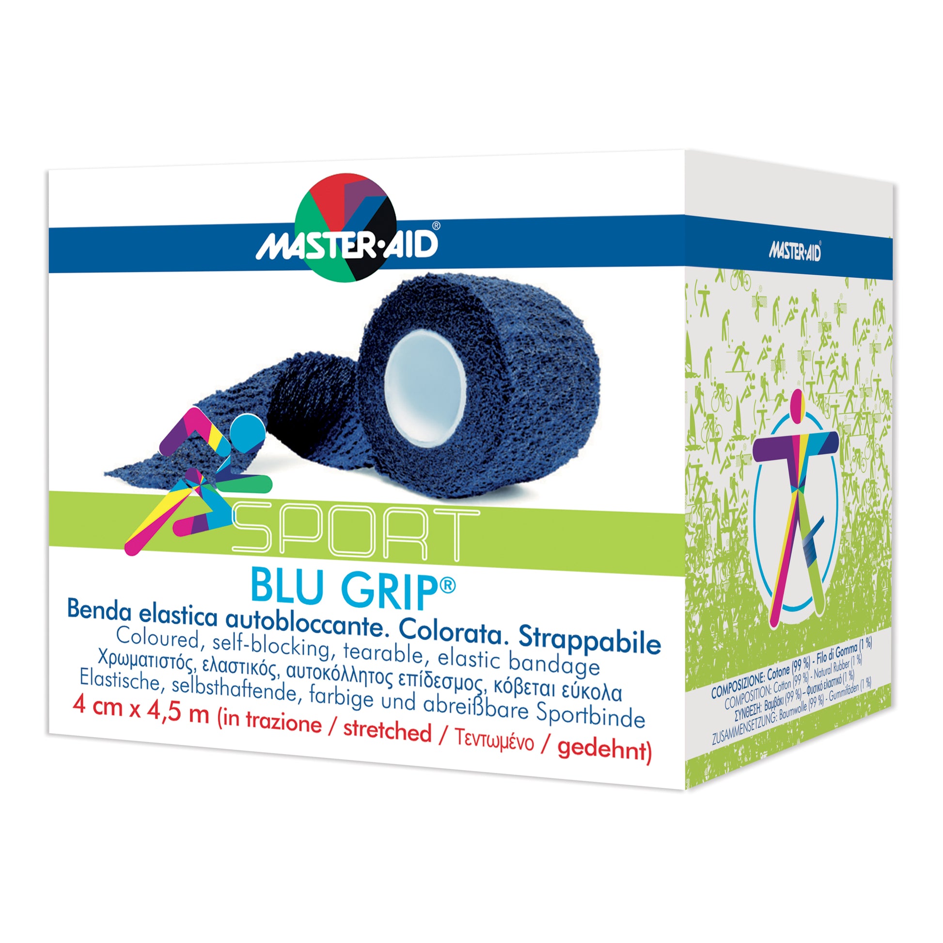 MASTER AID Sport Blu Grip 4x4,5