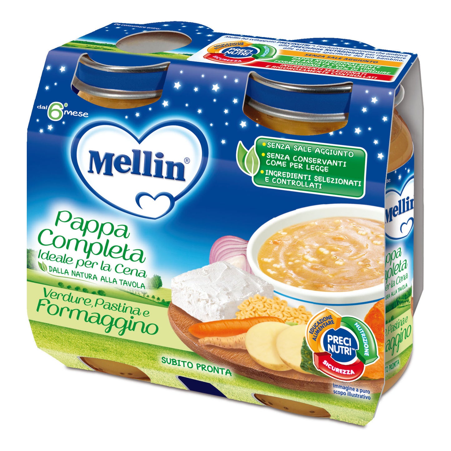 MELLIN Omog.Cena Formaggio 2x200g