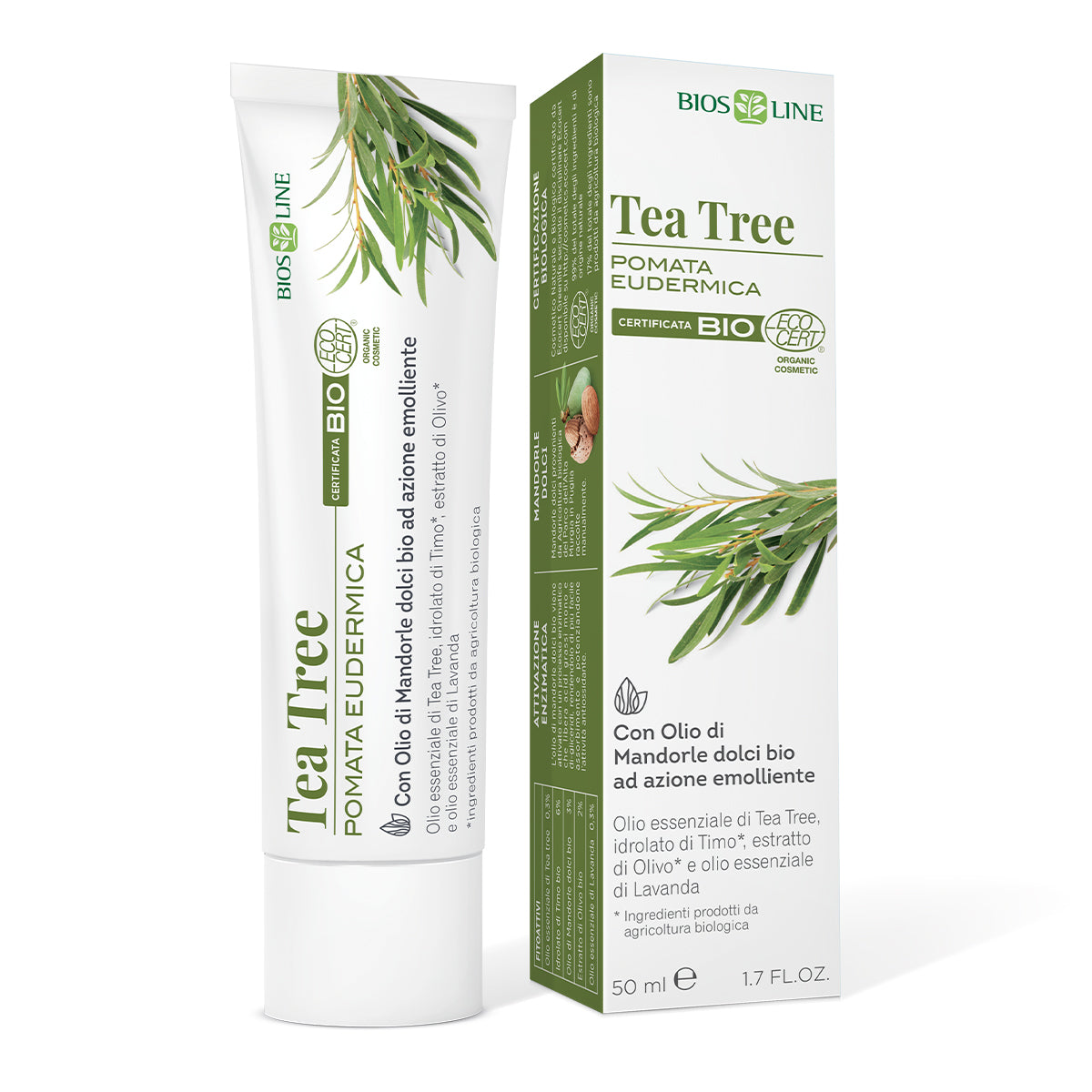 Pomata Eudermica Tea Tree 50ml cert Ecocert Greenlife