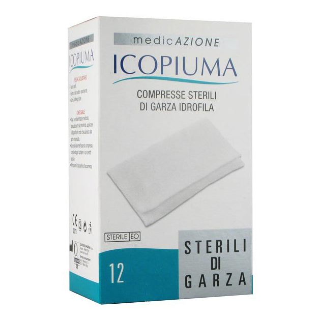 GARZE ICOPIUMA 12 COMPRESSE DI GARZA STERILI 36X40 CM