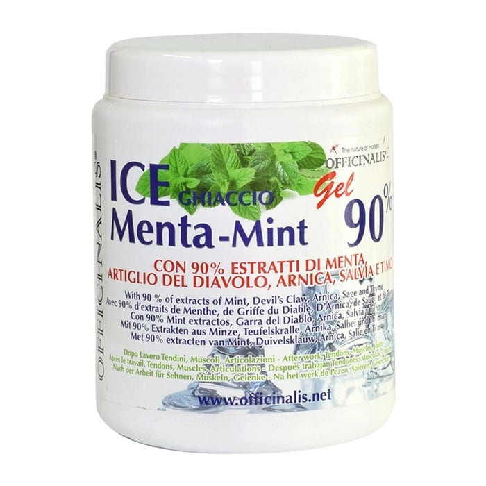 Officinalis Ice Menta Gel Ghiaccio 90% Defaticante/Antinfiammatorio Per Cavalli 1000ml