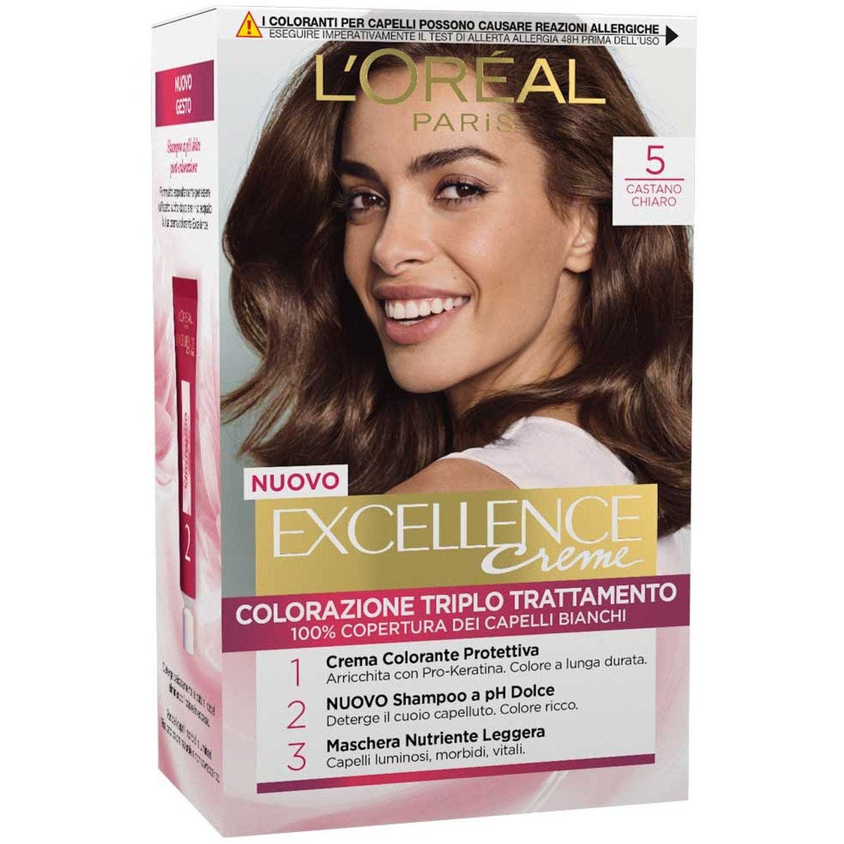 L'OrÉal Paris Excellence Tinta Capelli 5 Castano Chiaro 1 Pezzo
