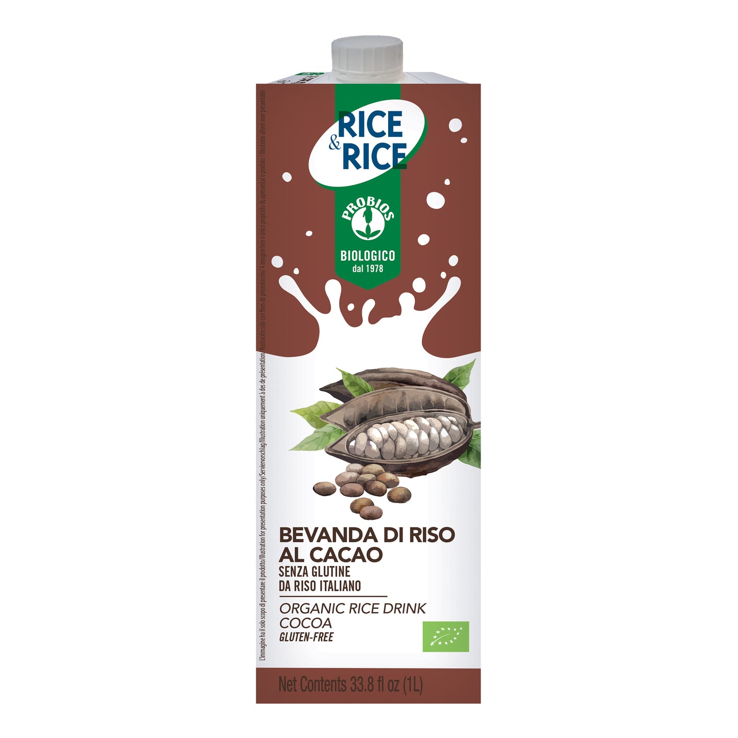 RICE & RICE Bevanda Riso Con Cacao 1Lt