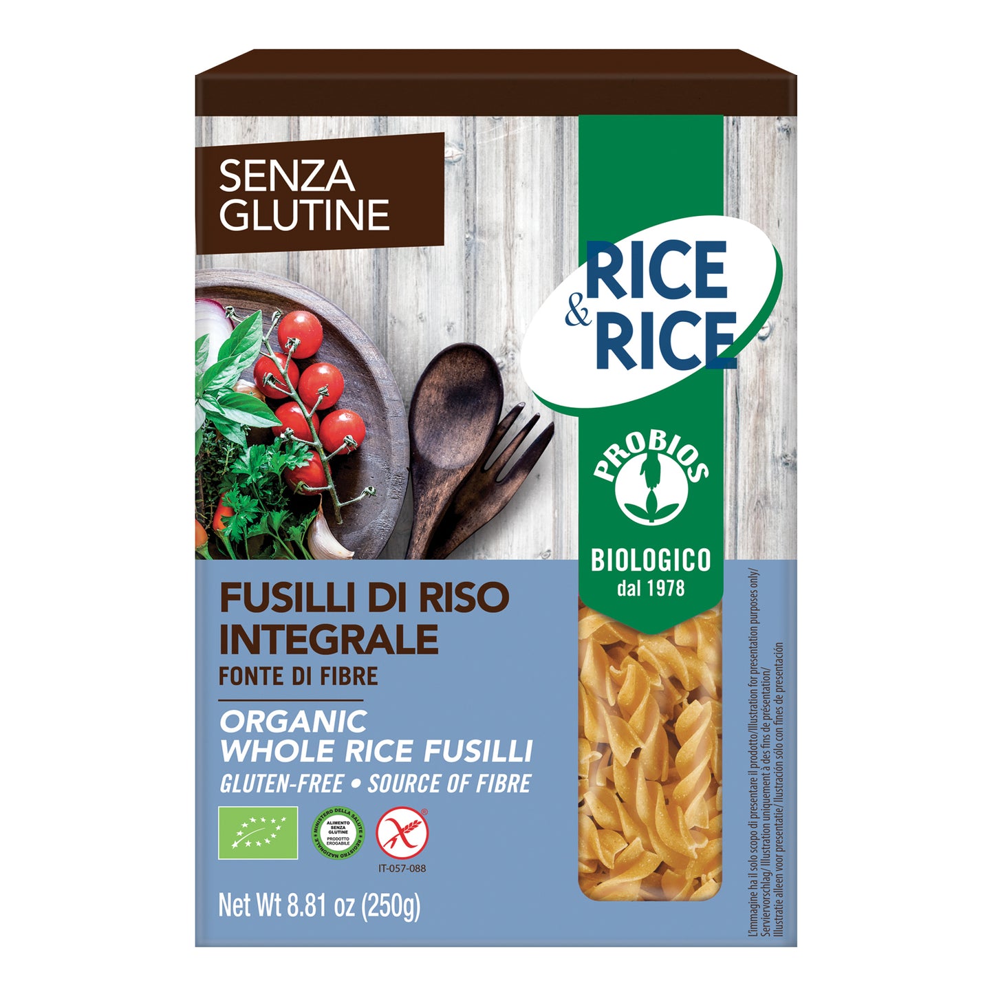 R&R FUSILLI RISO INTEGR 250G