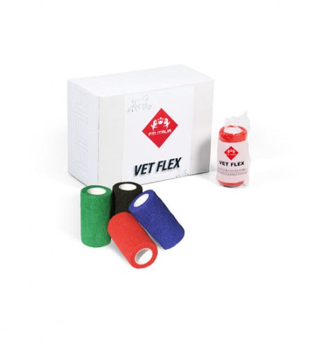 FM Italia Benda Vet-Flex Nero per Cavalli 10cmx4,5