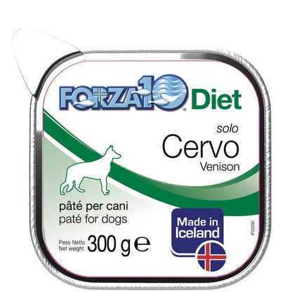 Forza10 Solo Diet Cervo Patè Per Cani Adulti Vaschetta 300g