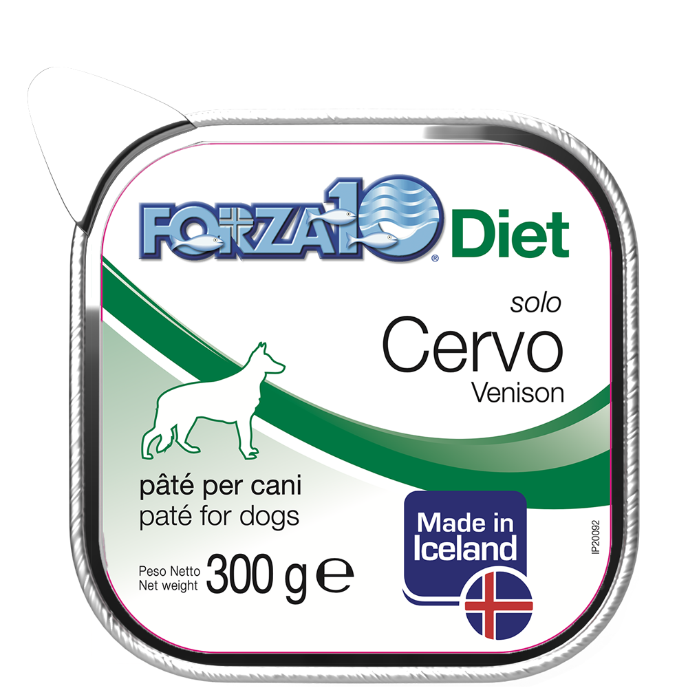 Forza10 Solo Diet Cervo Patè Per Cani Adulti Vaschetta 300g