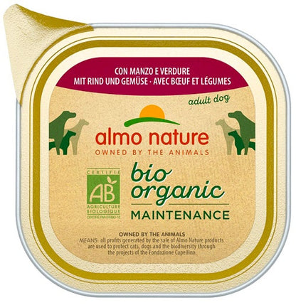 Almo Nature Daily Menu Bio Cibo Umido Manzo E Verdure Cani Adulti Vaschetta 100g