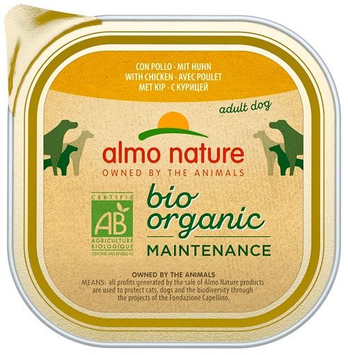 Almo Nature Daily Menu Bio Cibo Umido Pollo Cani Adulti Vaschetta 300g