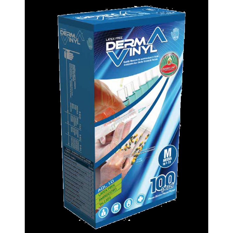 GUANTI VINILE M 100PZ DERMAVINIL