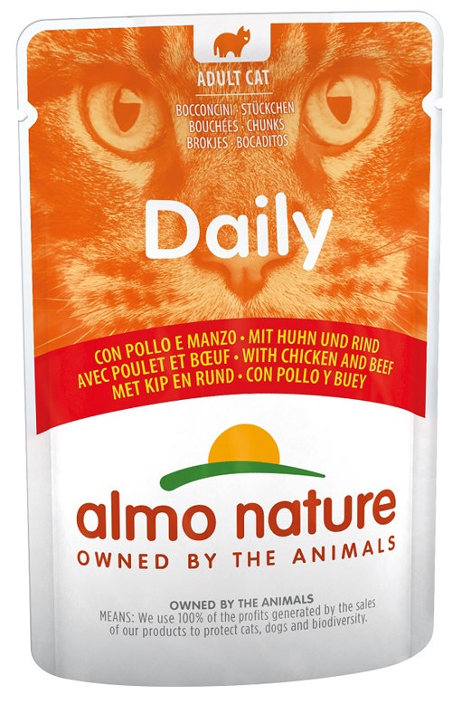 Almo Nature Daily Cibo Umido Pollo/Manzo Per Gatti Adulti 70g