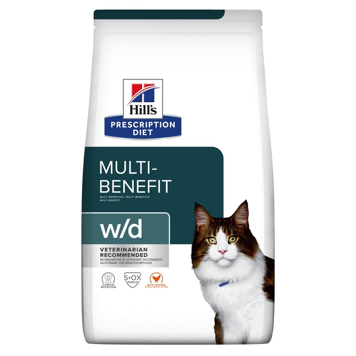 Hill's Prescription Diet W/D Multi Benefit Crocchette Pollo Per Gatti Sacco 1,5kg