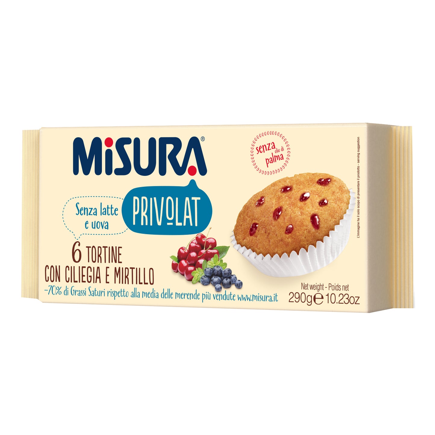 PRIVOLAT Tortine Ciliegia Mirtillo 6pz