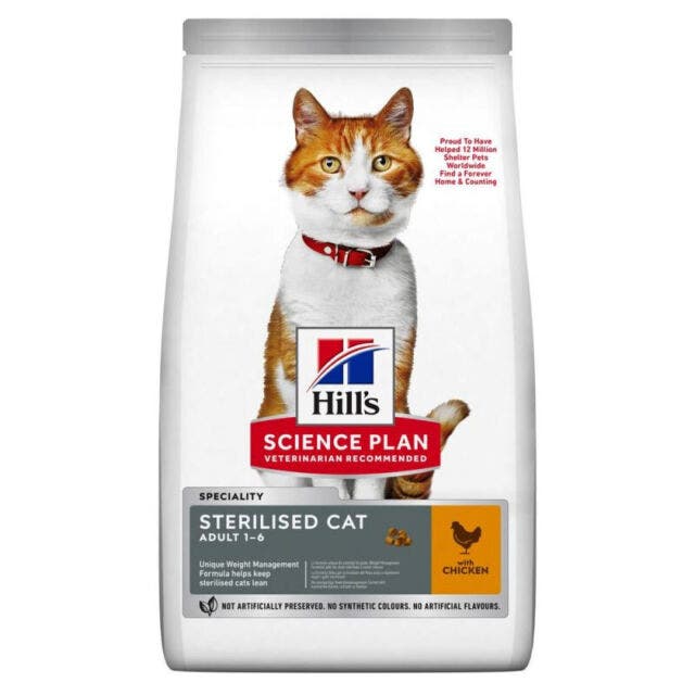Hill's Science Plan Sterilised Cat Adult Crocchette Pollo Per Gatti Sacco 1,5kg
