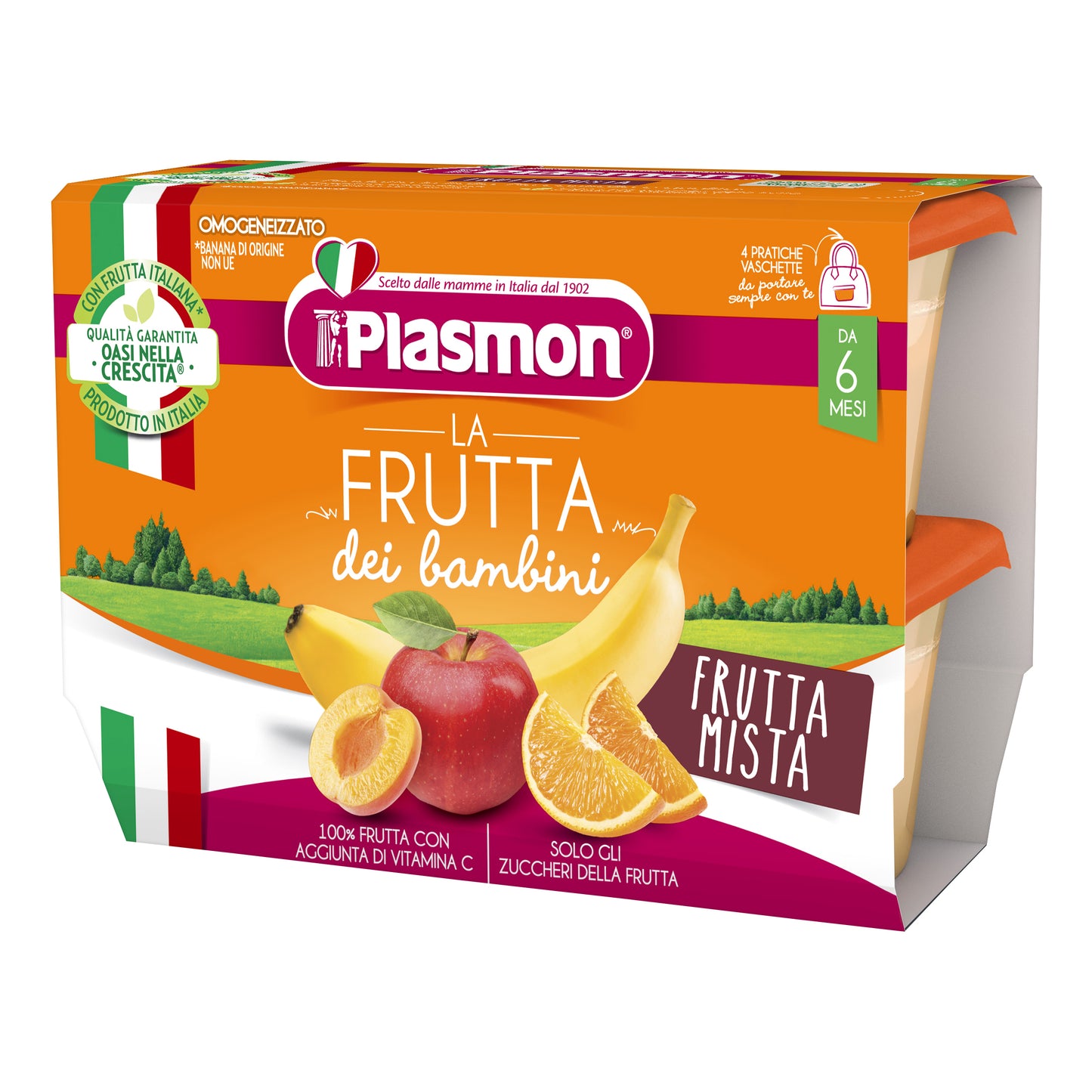 PLASMON Omog.Sapori Natura Futta Mista 4x100g
