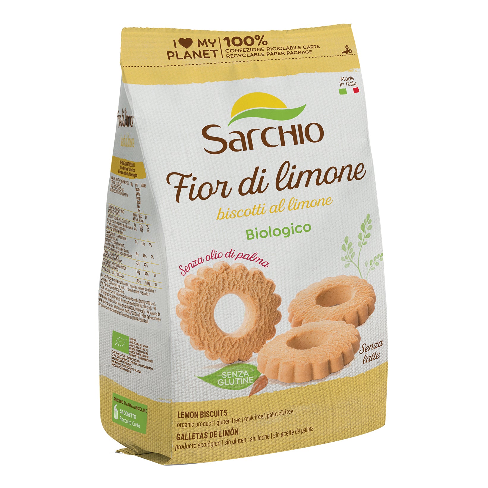 SARCHIO Biscotti Fior di Limone 200g S/G