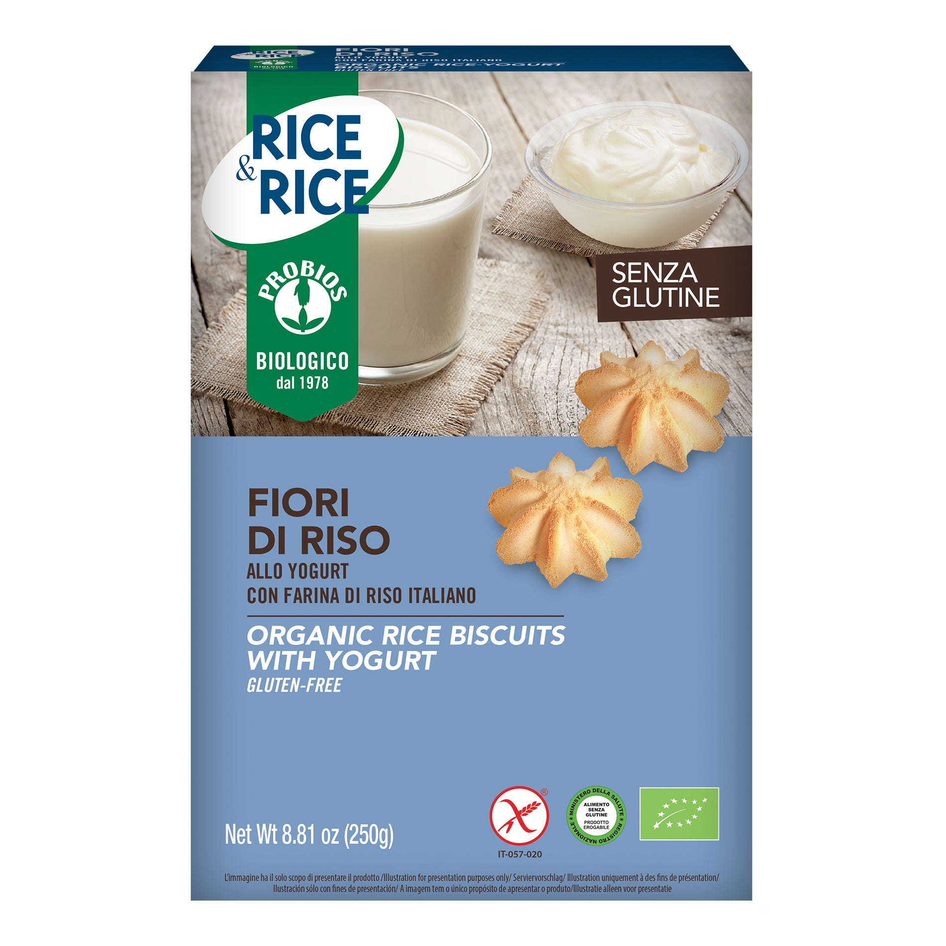 RICE & RICE Biscotti Fiori Riso Yogurt 250g