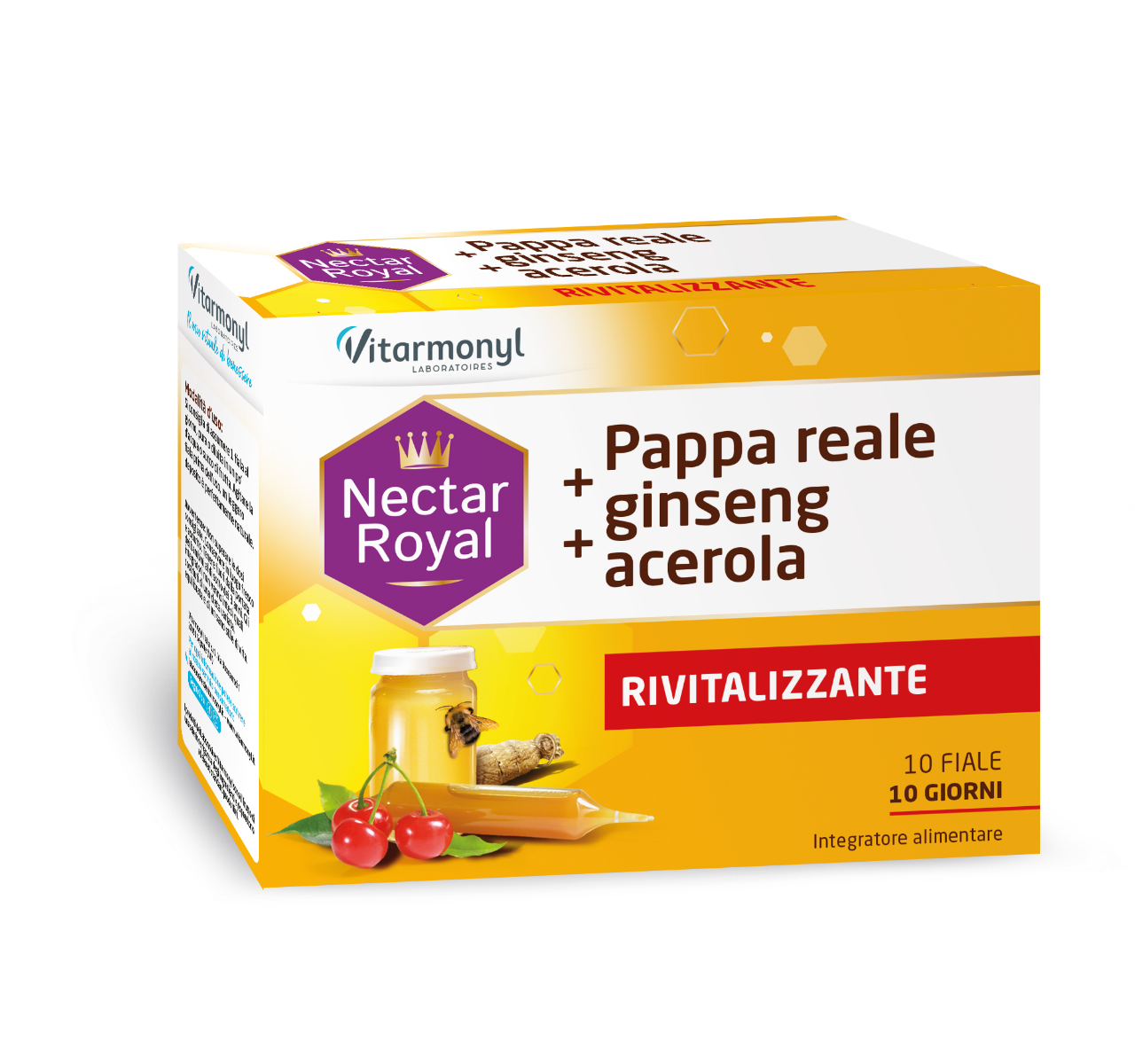 Vitarmonyl Pappa Reale + Ginseng + Acerola 10 Fiale