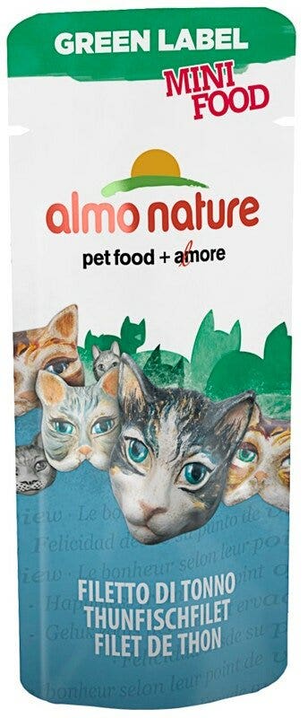 Almo Nature Green Label Mini Food Cibo Umido Filetto Di Tonno Per Gatti Adulti Bustina 3g