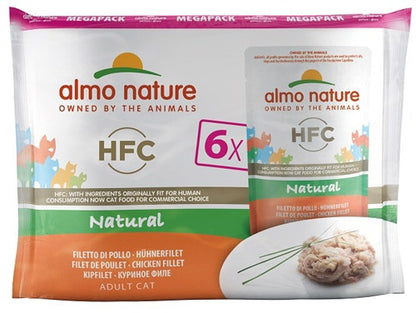 Almo Nature HFC Natural Megapack Cibo Umido Filetto Di Pollo Per Gatti Adulti 6x55g