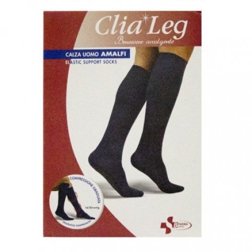 Calza Uomo Clialeg Amalfi Colore Nero Taglia L
