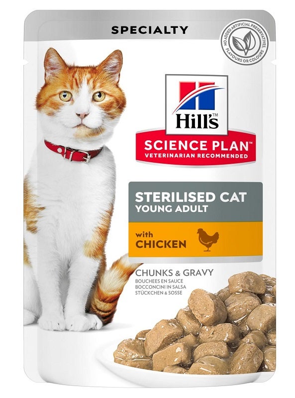 Hill's Science Plan Sterilised Cat Young E Adult Bocconcini Pollo Per Gatti Bustina 85g