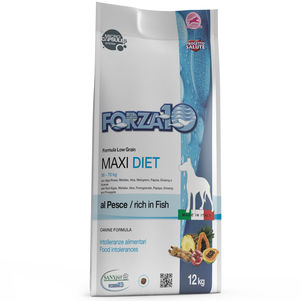Forza10 Maxi Diet Crocchette Al Pesce Cani Adulti Taglia Grande Sacco 12kg