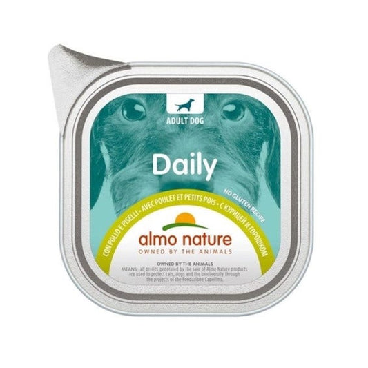 Almo Nature Daily Pollo E Piselli Alimento Umido Per Cani Adulti 300g