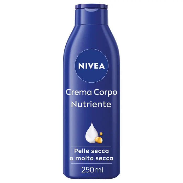 Nivea Crema Corpo Nutriente Crema Corpo Idratante 72 Ore per Pelle Secca O Molto Secca 250ml
