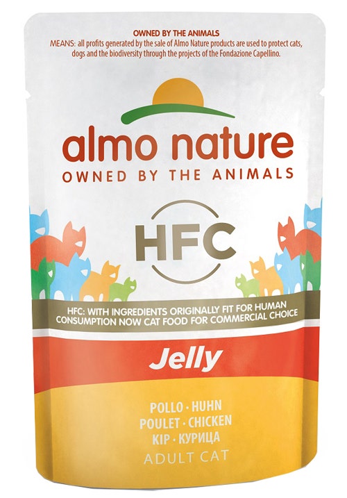 Almo Nature HCF Classic Jelly Con Pollo Umido Per Gatti Adulti Busta 55g