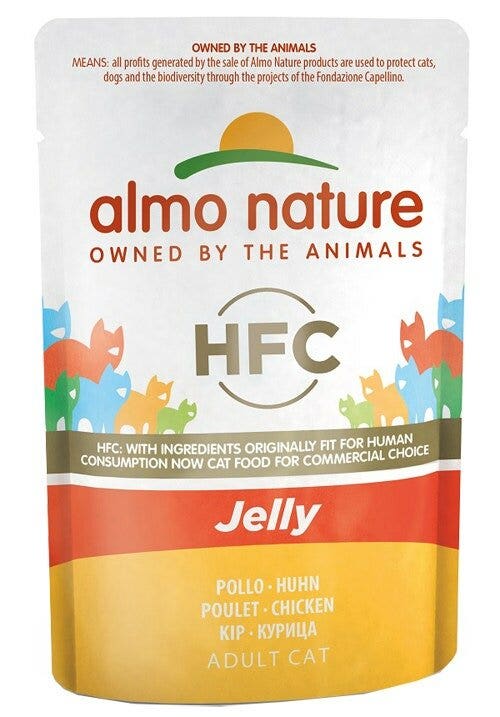 Almo Nature HCF Classic Jelly Con Pollo Umido Per Gatti Adulti Busta 55g