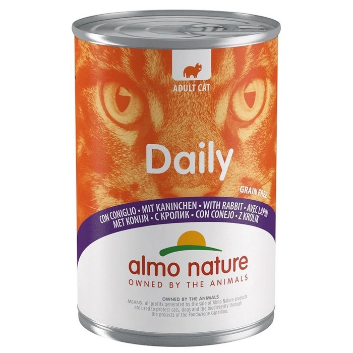 Almo Nature Daily Menu Cibo Umido Con Coniglio Per Gatti Adulti Lattina 400g